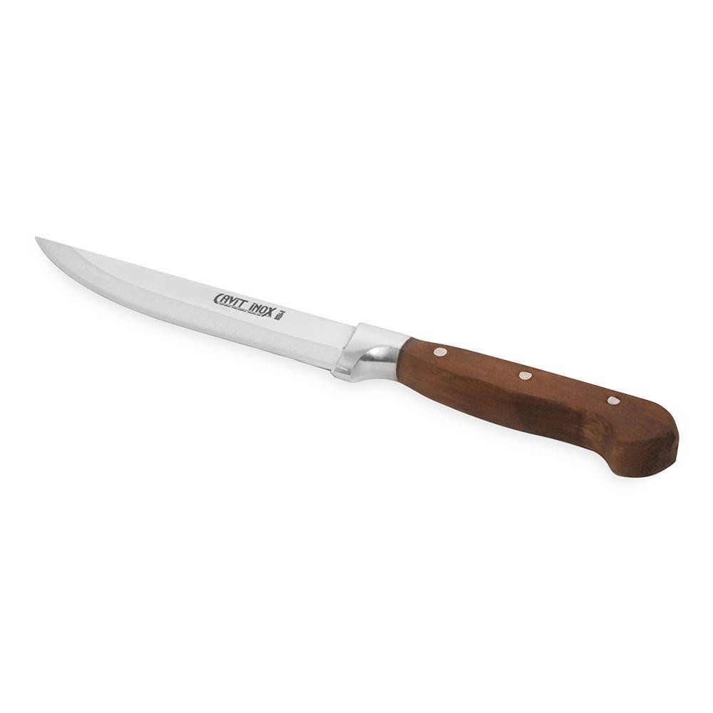 Zola Utility Knife, White & Brown