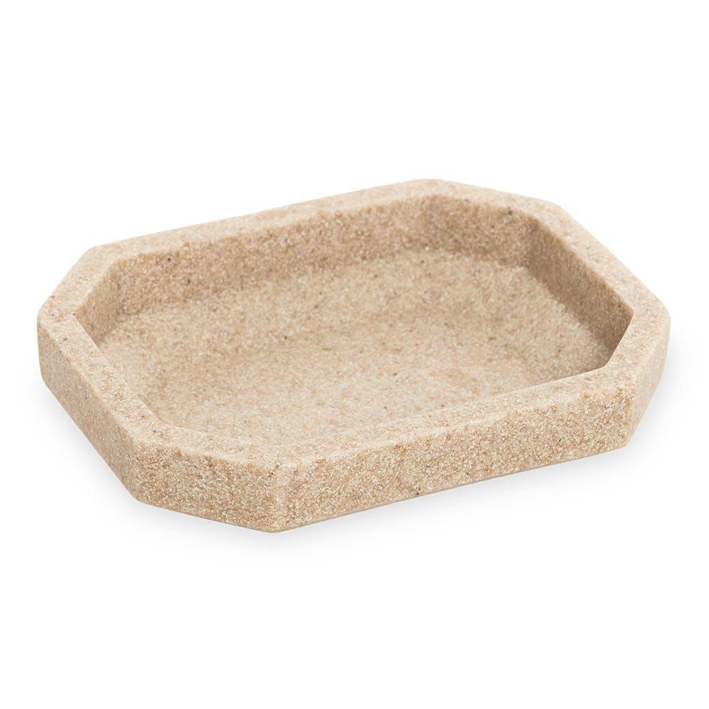 Sandy Soap Dish, Beige - 13x3 cm