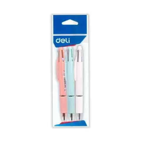 Deli Multicolor Pen 1.0Mm 3 Pcs