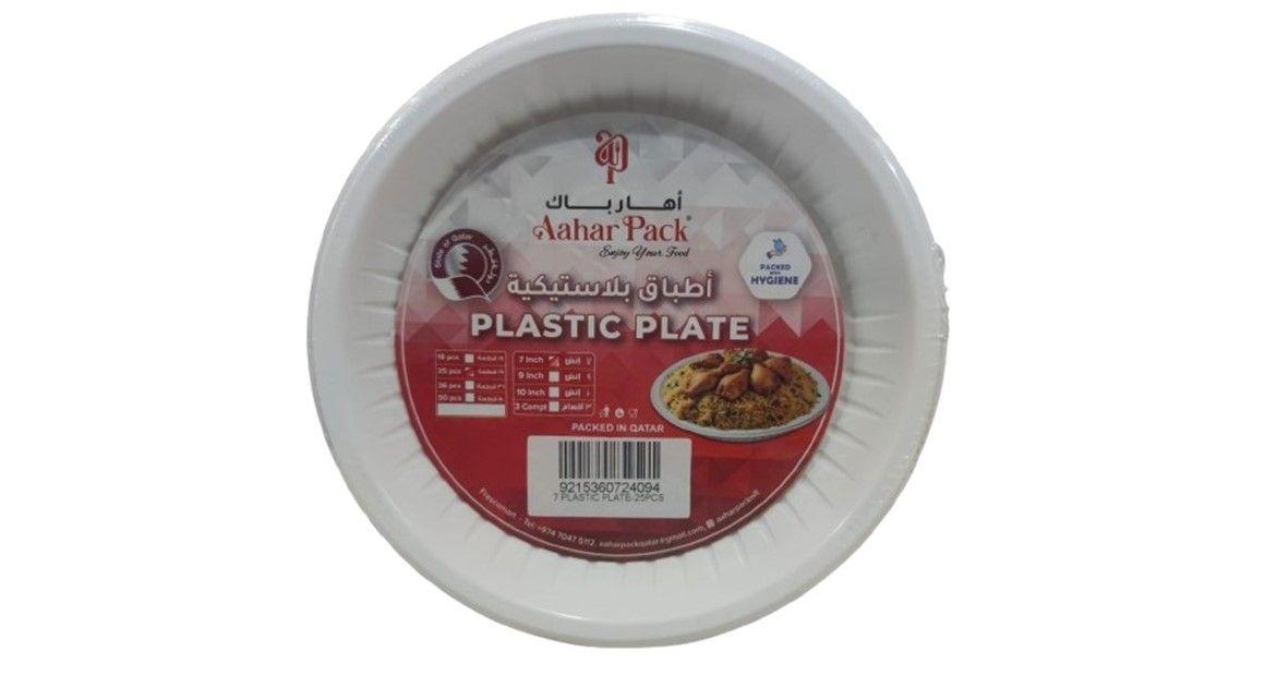 Plastic Plate 7 Inch 25 Pcs