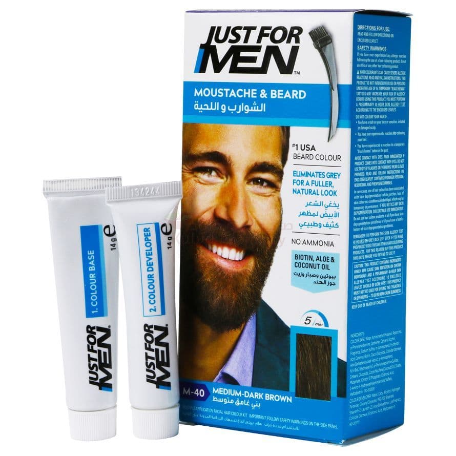 Just For Men Beard Medium- Dark Brown M 40 Hair Color  14 GM