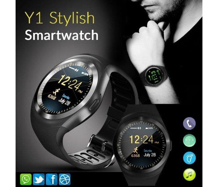 Sporty Bluetooth Smart Watch Phone With Memory Card And Sim Card Slot Y1 Multicolor