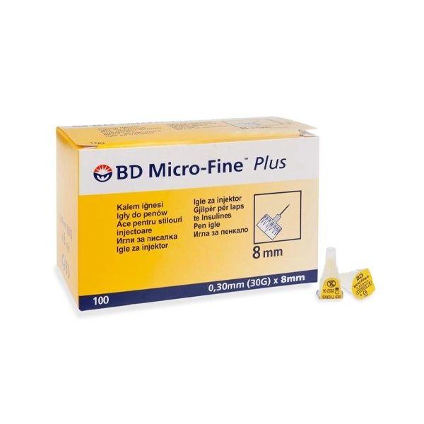 Bd Micro Fine Plus 30G 8Mm 100'S