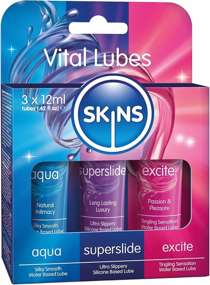 Skins 3 Vital Lubes Aqua Excite And Superslide Water Based Lubricants