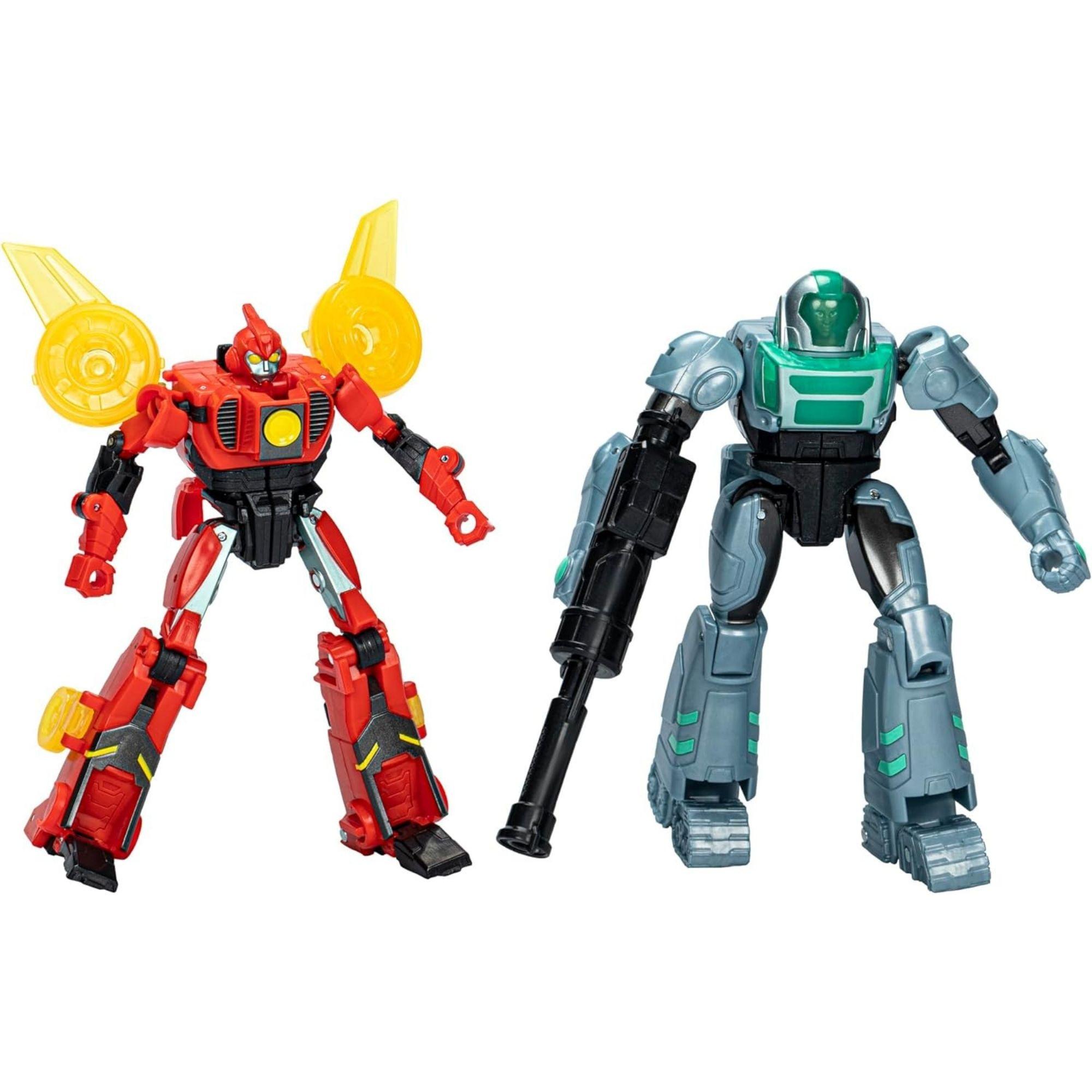 Transformers Earthspark Cyber-Combiner Terran Twitch And Robby Malto Robot Action Figures (12.5 Cm)