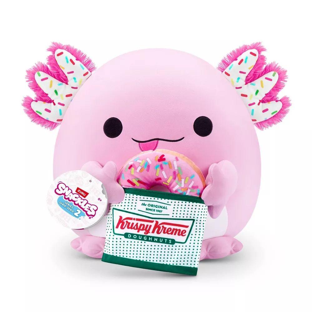 Zuru Snackles Series 2 Abbie The Axolotl With Krispy Kreme Plush (20.32 Cm)