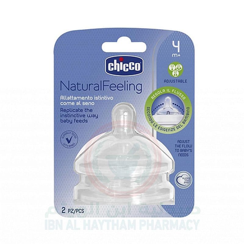 Chicco Teat Natural Feeling 4M+ Adjutable Flow 2'S