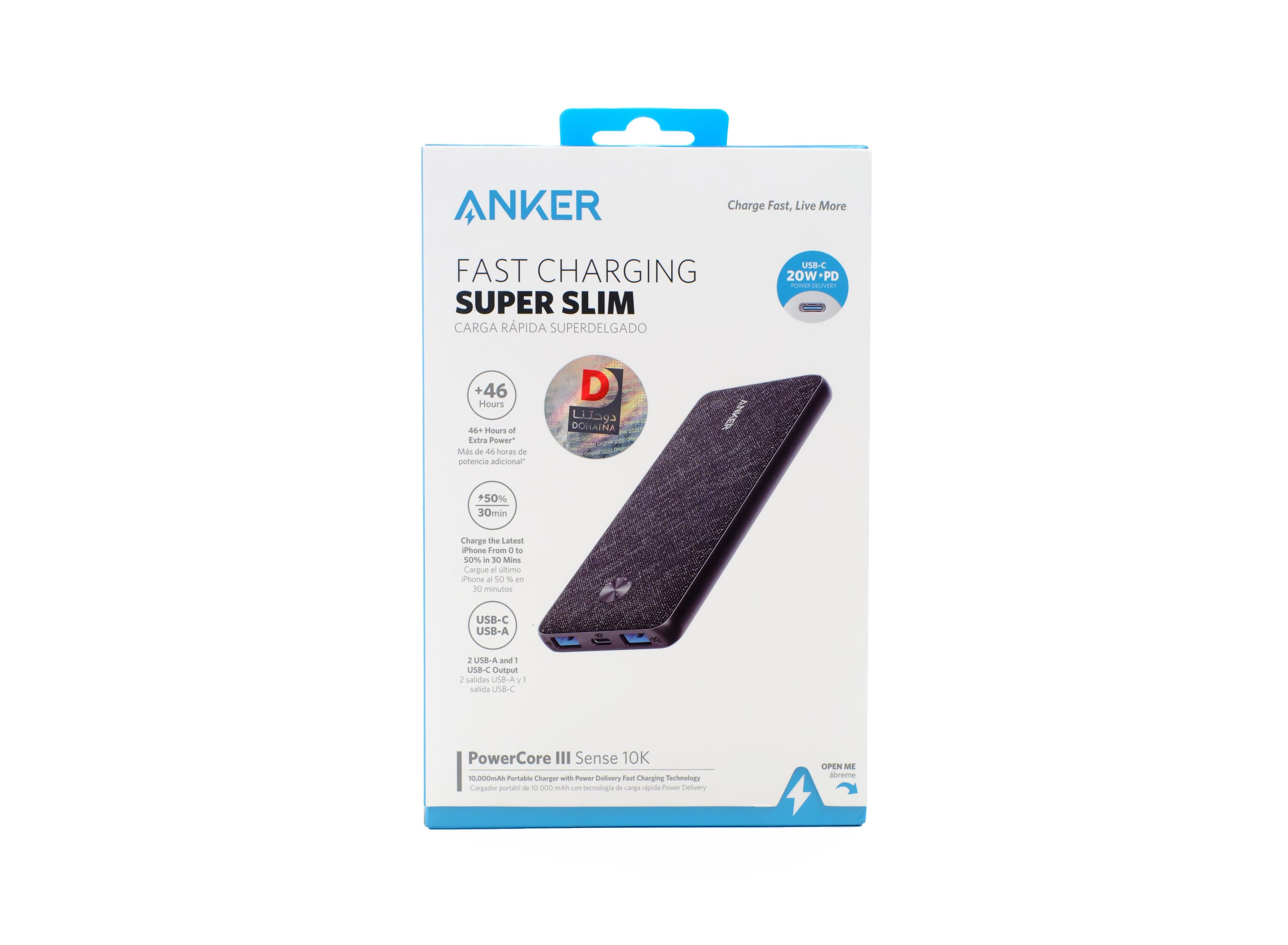 Anker Powercore Iii Sense 10K Usb-C And Micro Usb 20W Pd