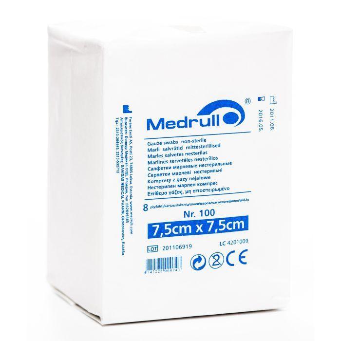 Medrull Gauze Swab Non-Ster 7.5X7.5Cm N100 @