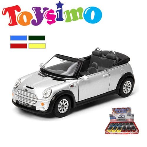 1:28 Kinsmart Mini Cooper Convertible Metal Car