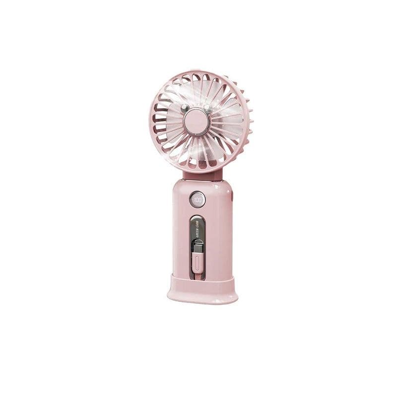 Green Lion Windmate Portable Power Bank & Fan 10Kmah Pink