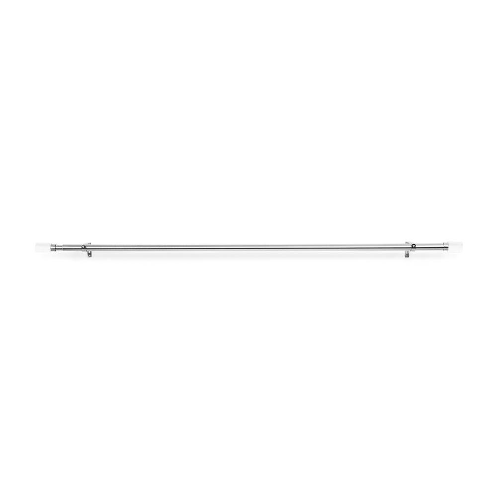 Rex Extendable Single Curtain Rod, Clear - 165-300 Cm