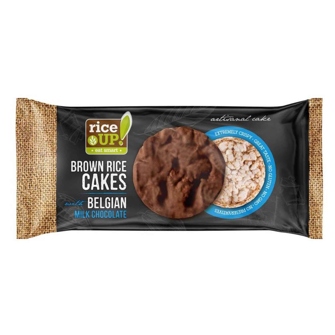 Rice Up Brown Rice Cakes Belgian Milk Chocolate 90G 90G