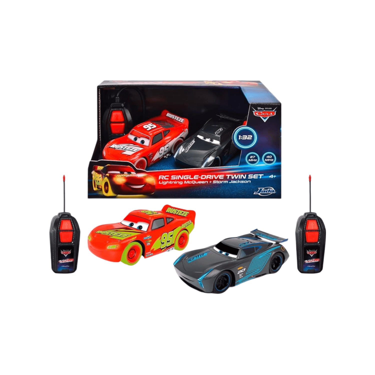 Jada Toys Rc Cars Glow Racers Twin Pack 1:32