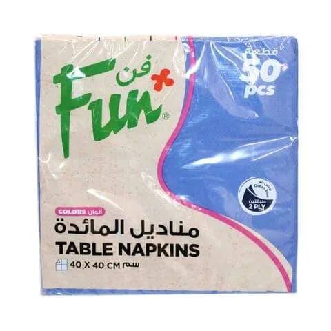 Fun 2Ply Napkin 40X40 Ocean Blue 50