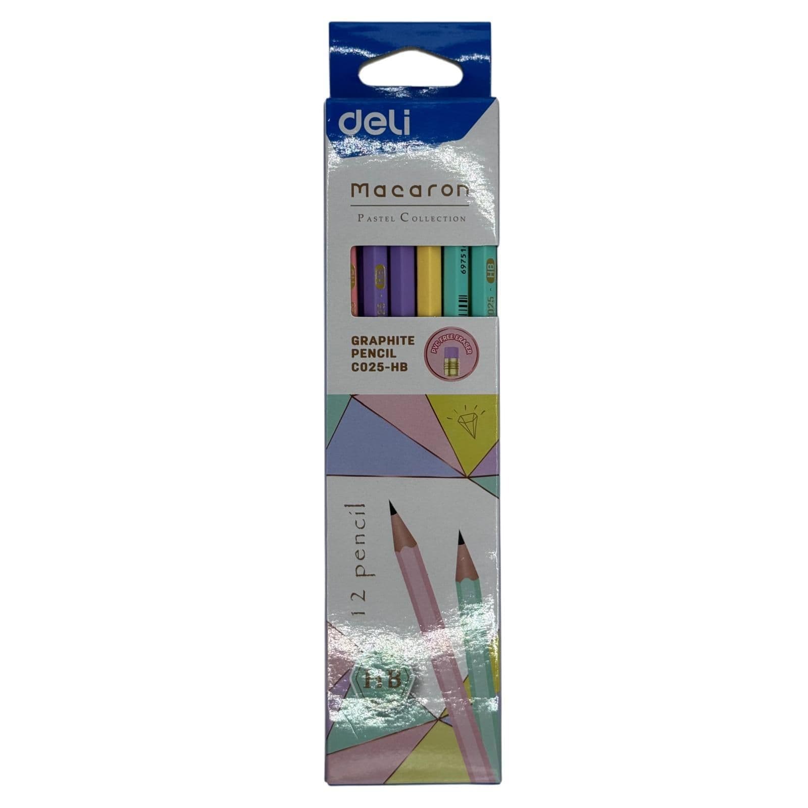 Deli Macaron Hb Pencils (12 Pieces)
