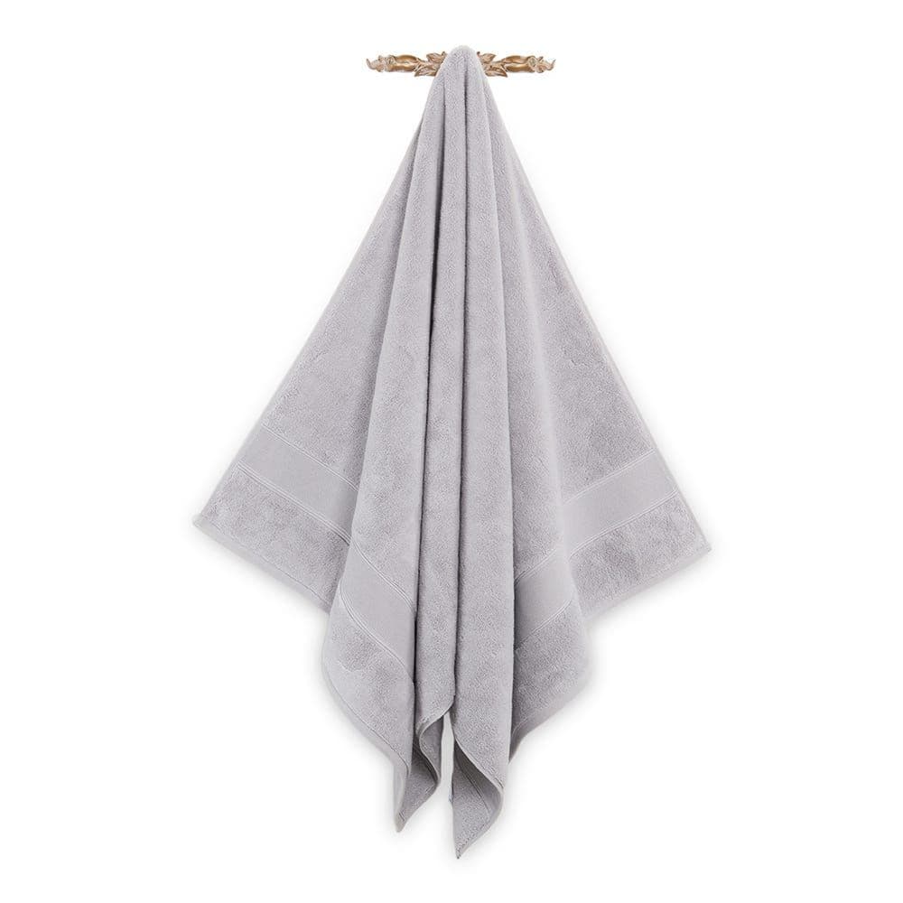 Micro Pleated Bath Towel, Silver Grey - 70X140 Cm