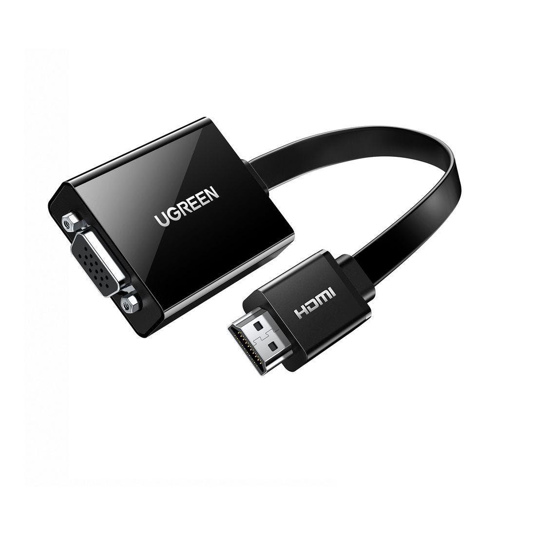 Ugreen Hdmi To Vga+3.5Mm Audio With Power Port Converter (Black)