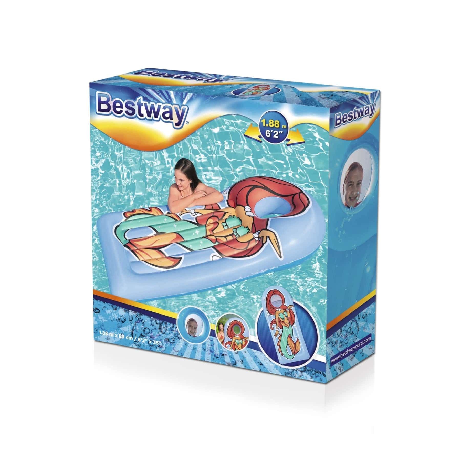 Bestway Face Flip Pool Float (188 X 89 Cm, Styles May Vary)