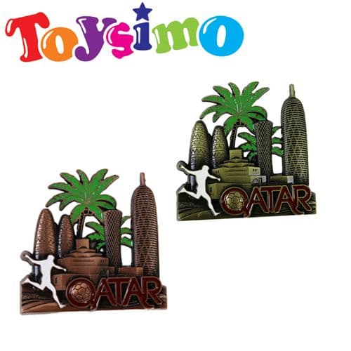 Qatar 3D Metal Refrigerator Magnet 7X7Cm