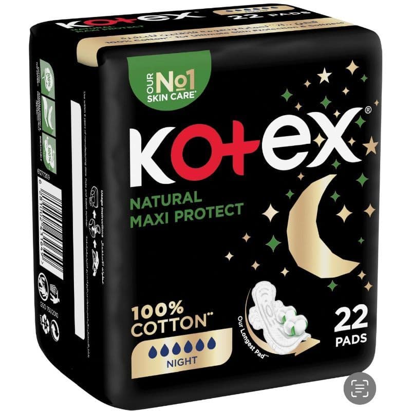 Kotex Natural Maxi Night Cotton 22PC