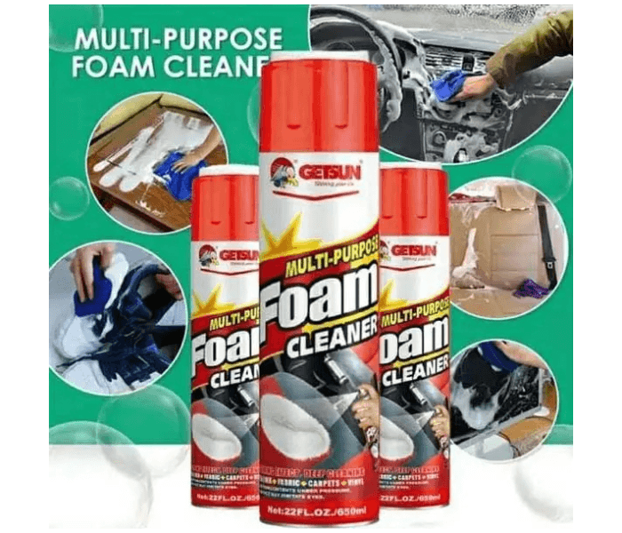 Getsun 650ml Multi Purpose Foam Cleaner and Car Cleaner With Brush