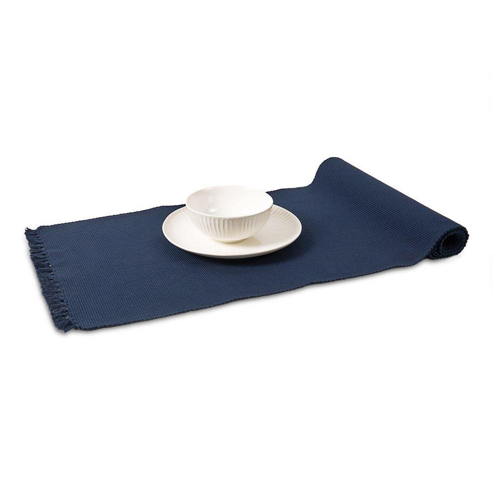 Cub Ribbed Runner, Navy - 40X220 Cm