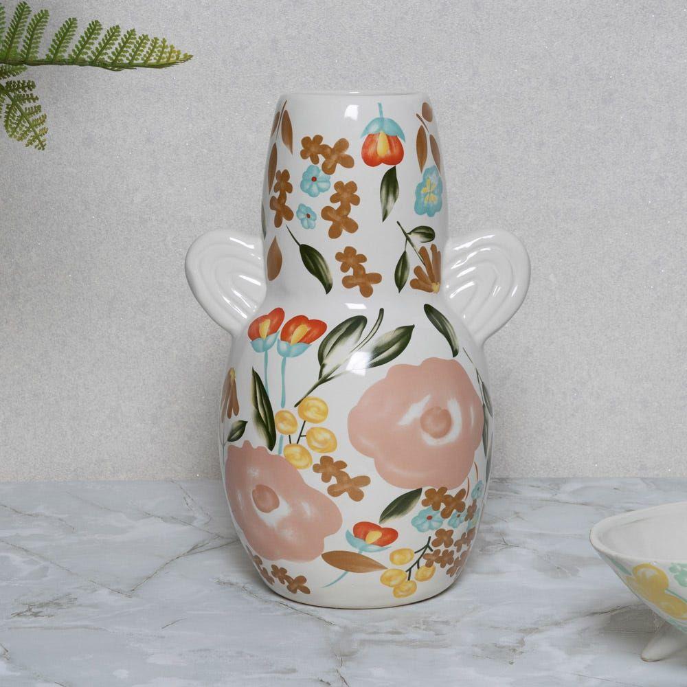 Ubra Ceramic Vase, Multicolour - 23.5X19X35 Cm