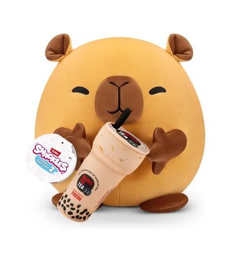 Zuru Snackles Plush 16"Series 2 - Plush 16" Capybara & Kung Fu Tea (Bubble Tea)