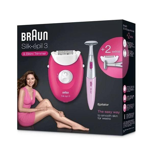 Braun Se-3420 Silk Epilator 3+ Styler Pink