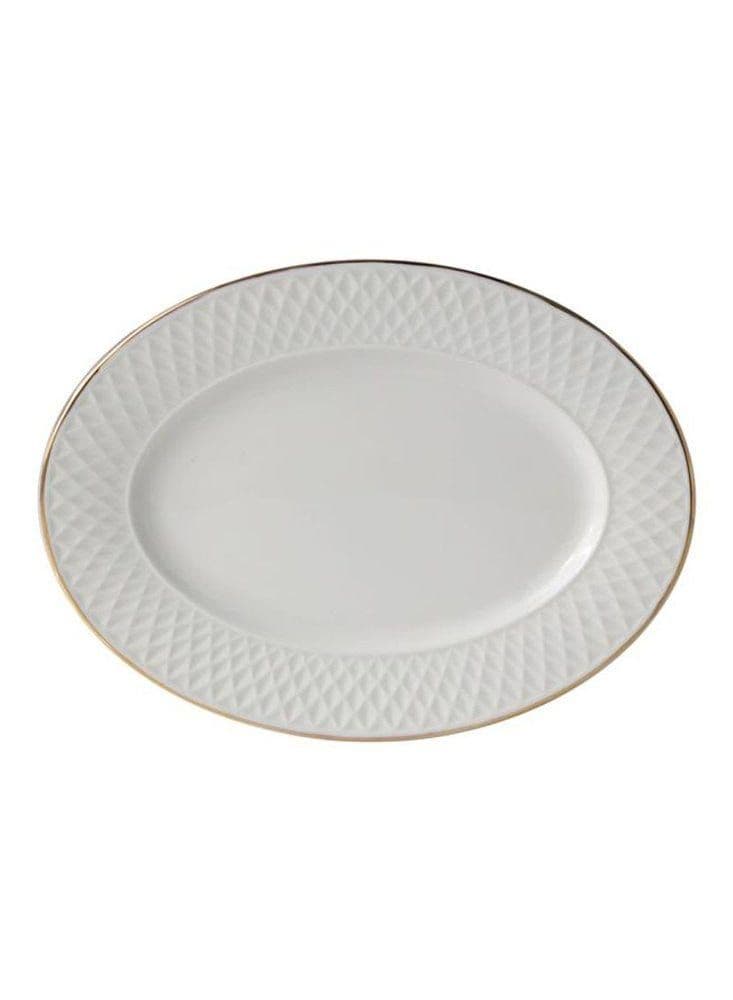 Eclat Porcelain Oval Platter - Gold (34 Cms)