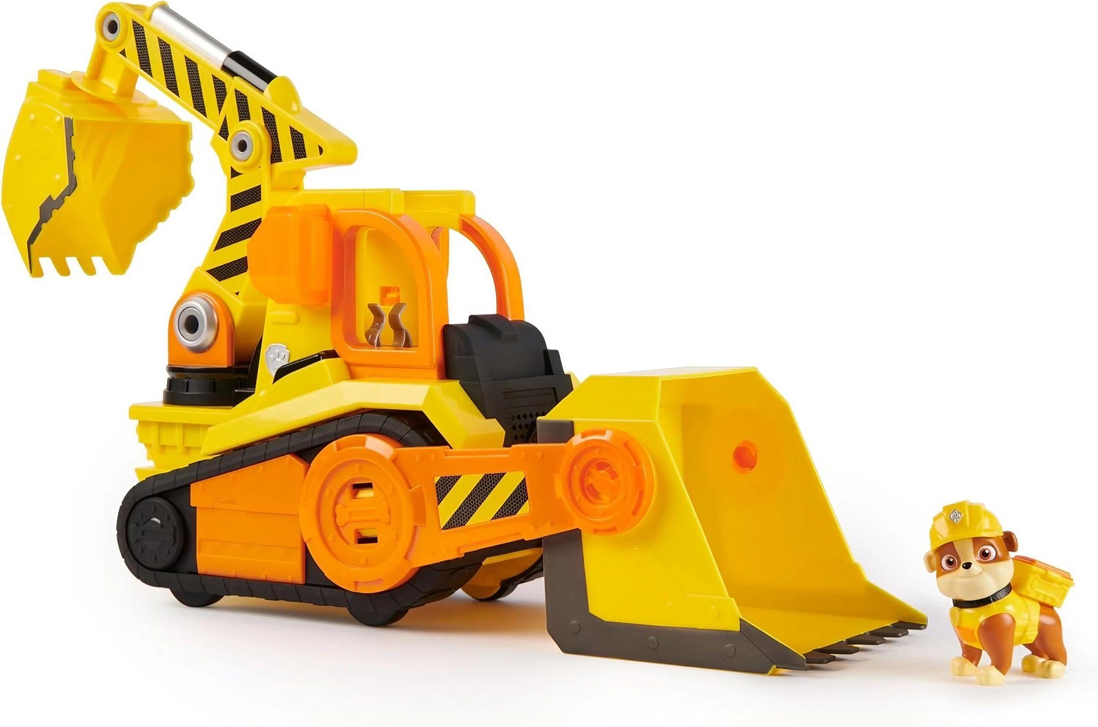 Paw Patrol Rubble & Crew Rubble’S Bark Yard Deluxe Bulldozer Vehicle