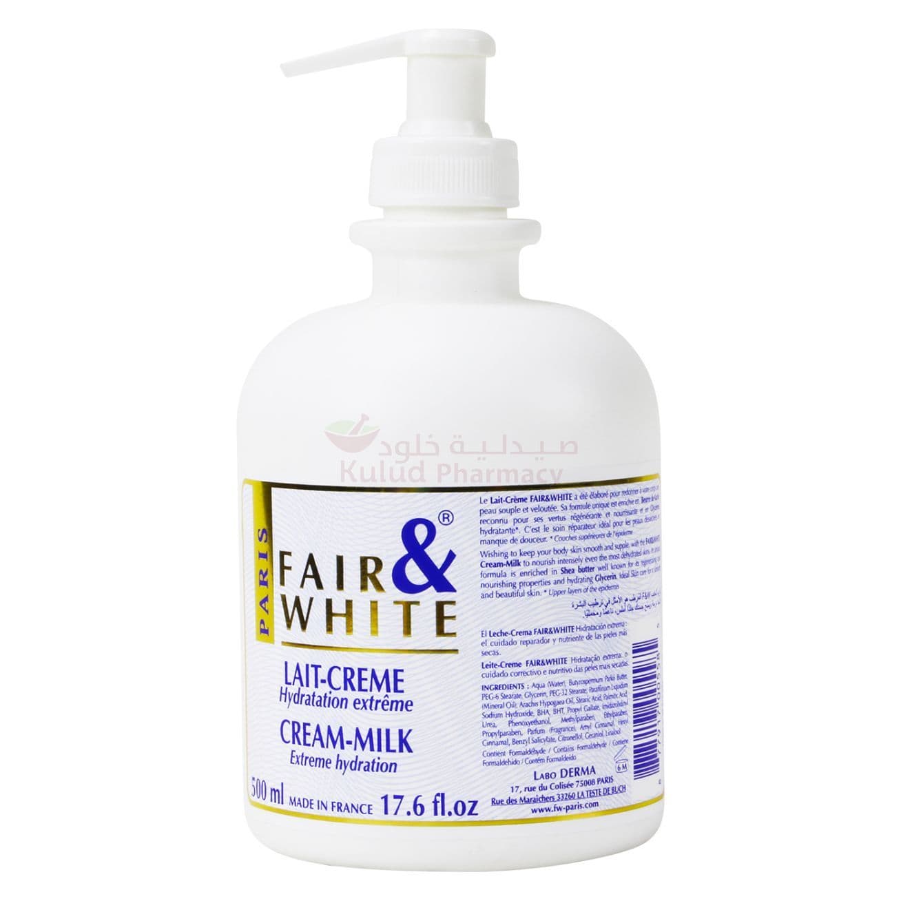 Fair&White Extreme Hydrating Face Cream  500 ML