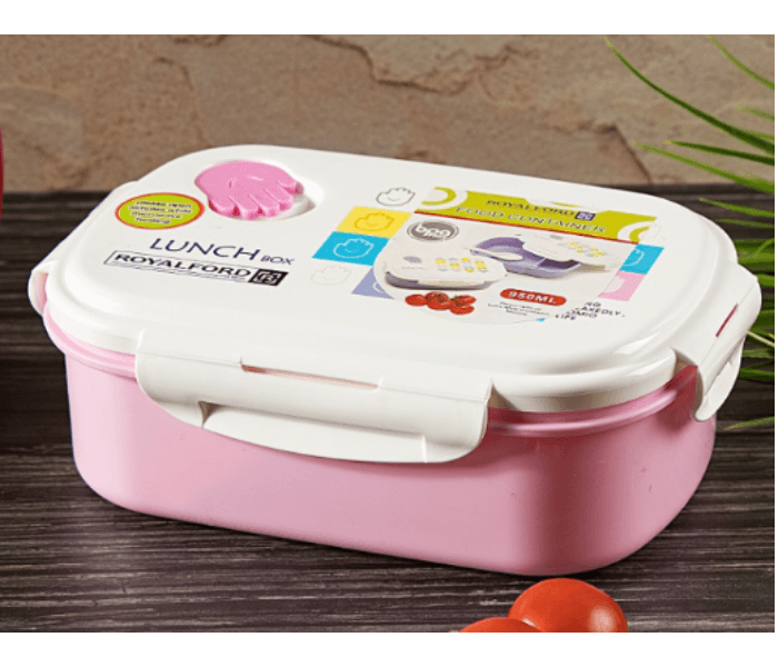 Royalford RF7223 Food Container 950ml - Pink & White