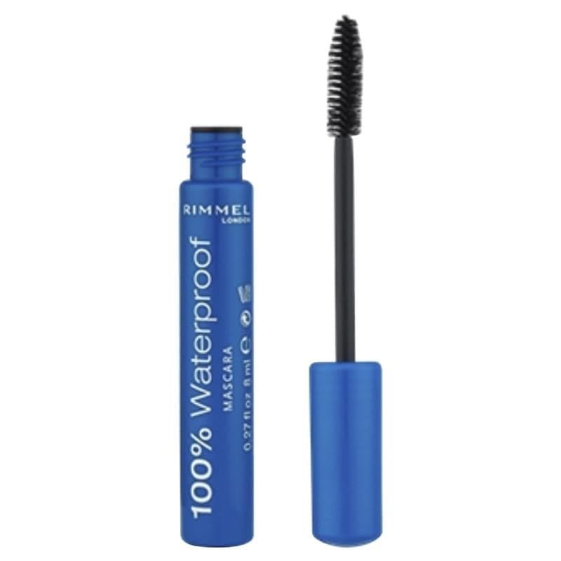 Rimmel London 100% Waterproof Mascara Black Black 8 Ml