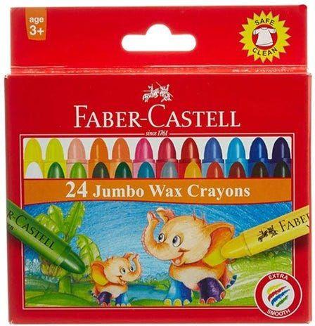 Faber-Castell Jumbo Wax Crayons 24 Color 90Mm