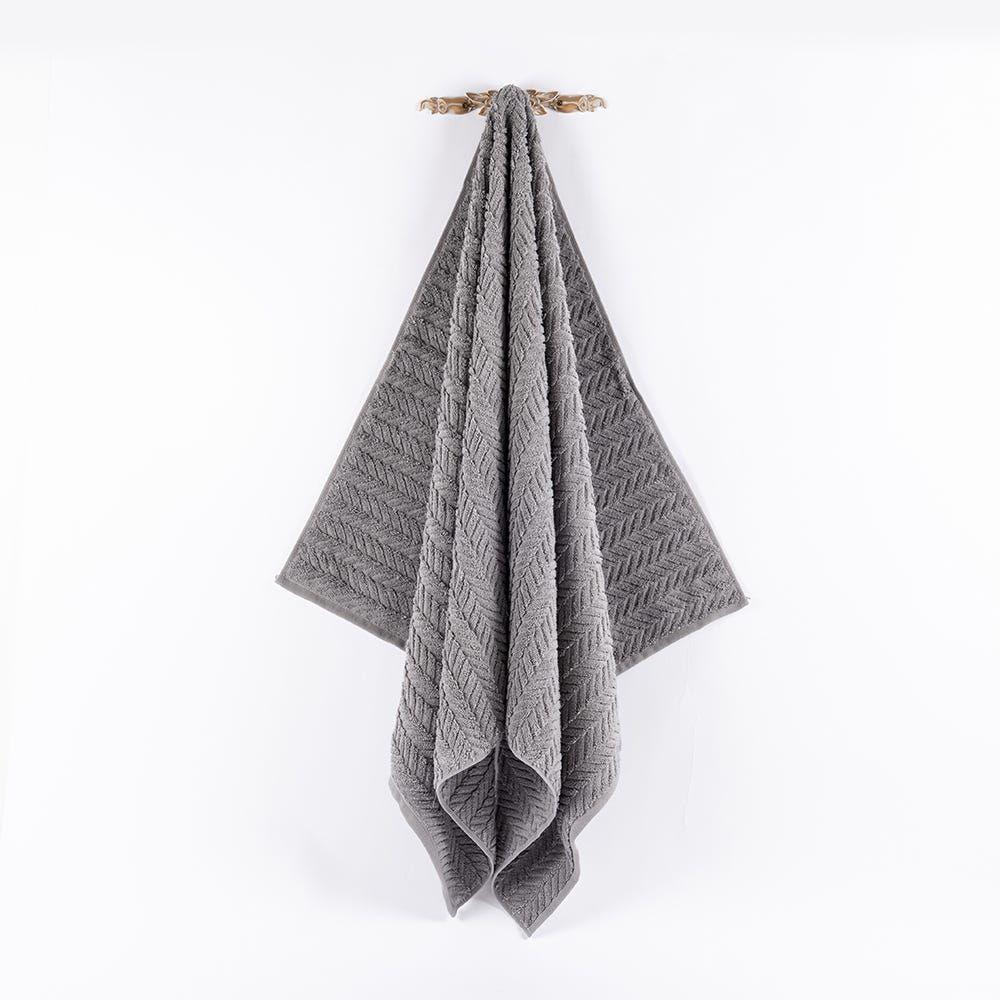 Damaris Bath Towel, Radiant Metal - 550 Gsm, 76X142 Cm