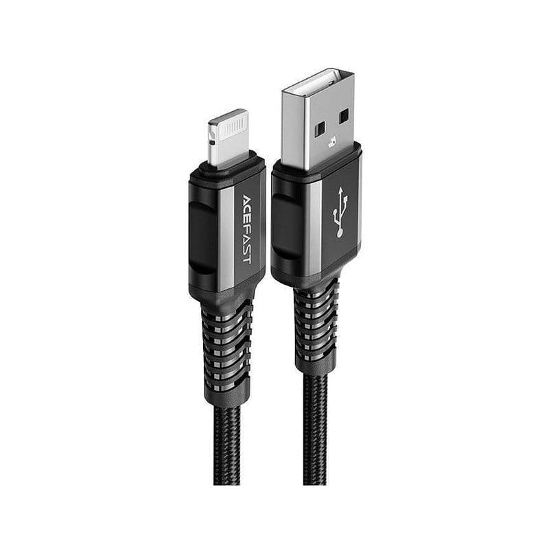 Acefast C1-02 Usb-A To Lightning Aluminum Alloy Charging Data Cable Black