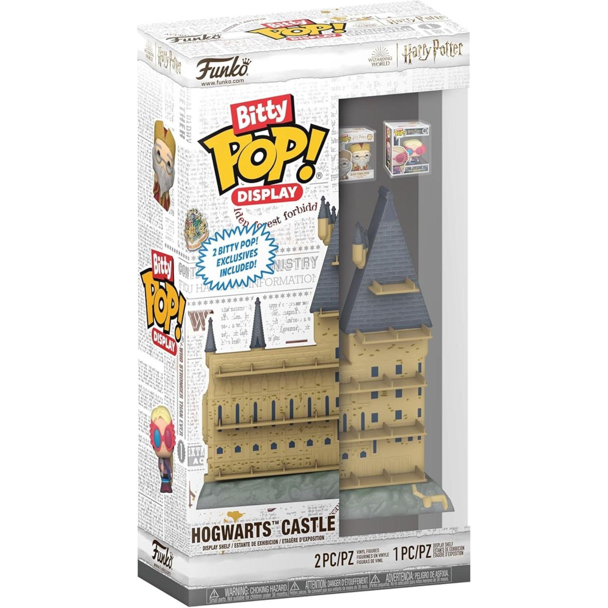 Funko Pop! Harry Potter Bitty Pop! Display Hogwarts Castle Display Shelf ( 10.0 Cm ) With 2 Vinyl Figures (2.3 Cm) Set