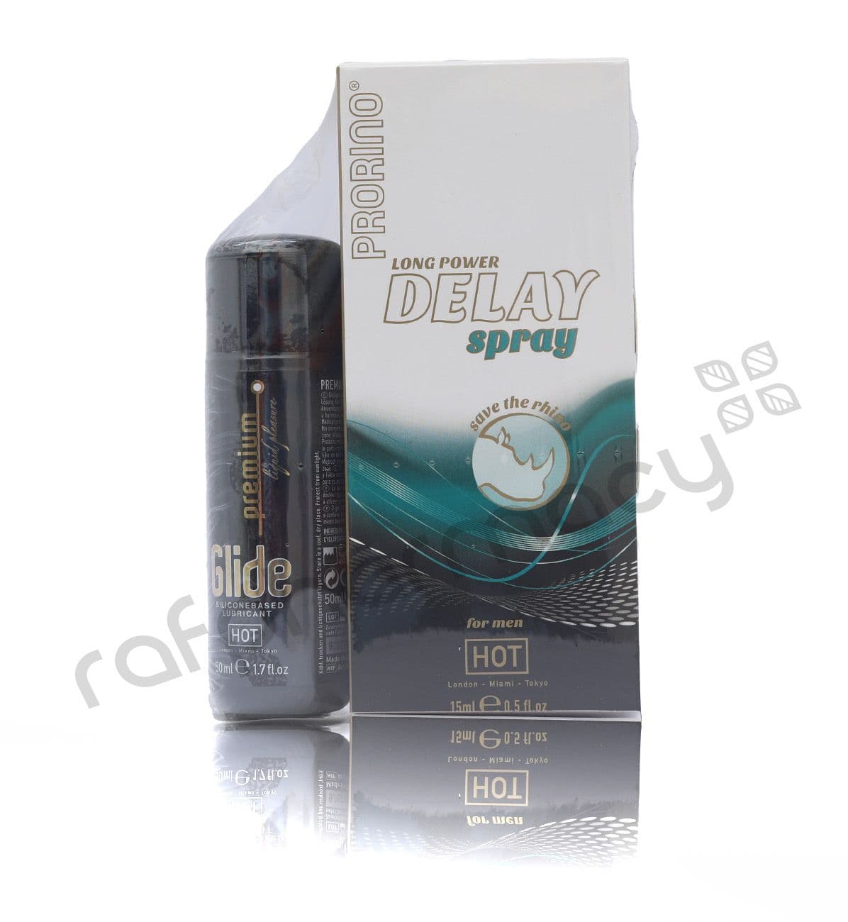 Prorino Long Power Delay Spray+Glide Silicone Based Lubricant 50Ml