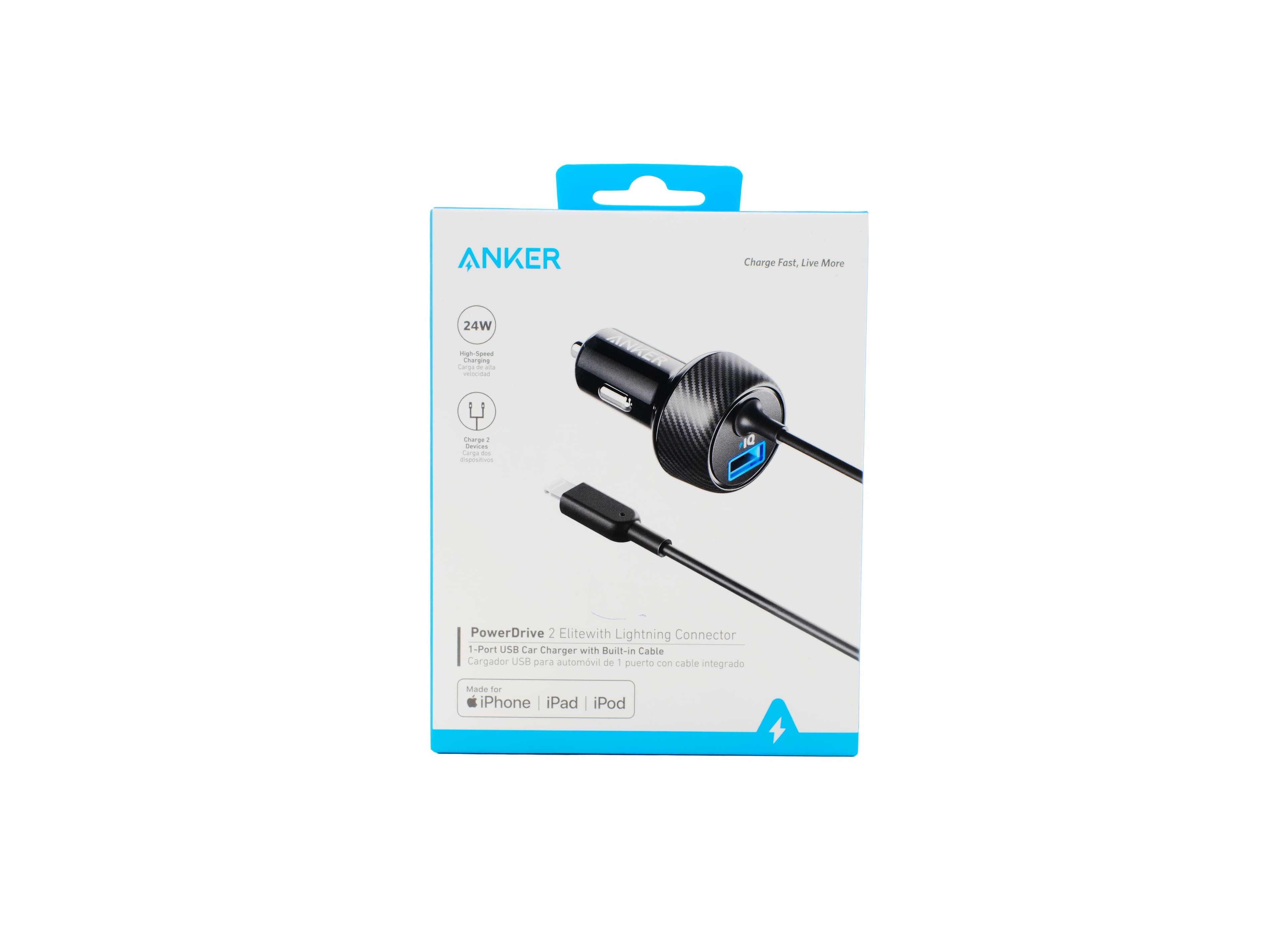 Anker Powerdrive 2 Elite With Lightning Connector