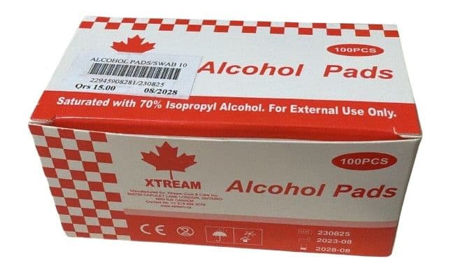 Xtream Alcohol Pads 100's