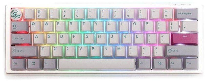 Ducky One 3 Mini Aura 60% Wired Mechanical Gaming Keyboard - Blue Switch - Mist - لوحة مفاتيح