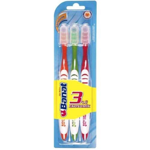 Banat Economic Medium (2+1) Toothbrush  3 PC