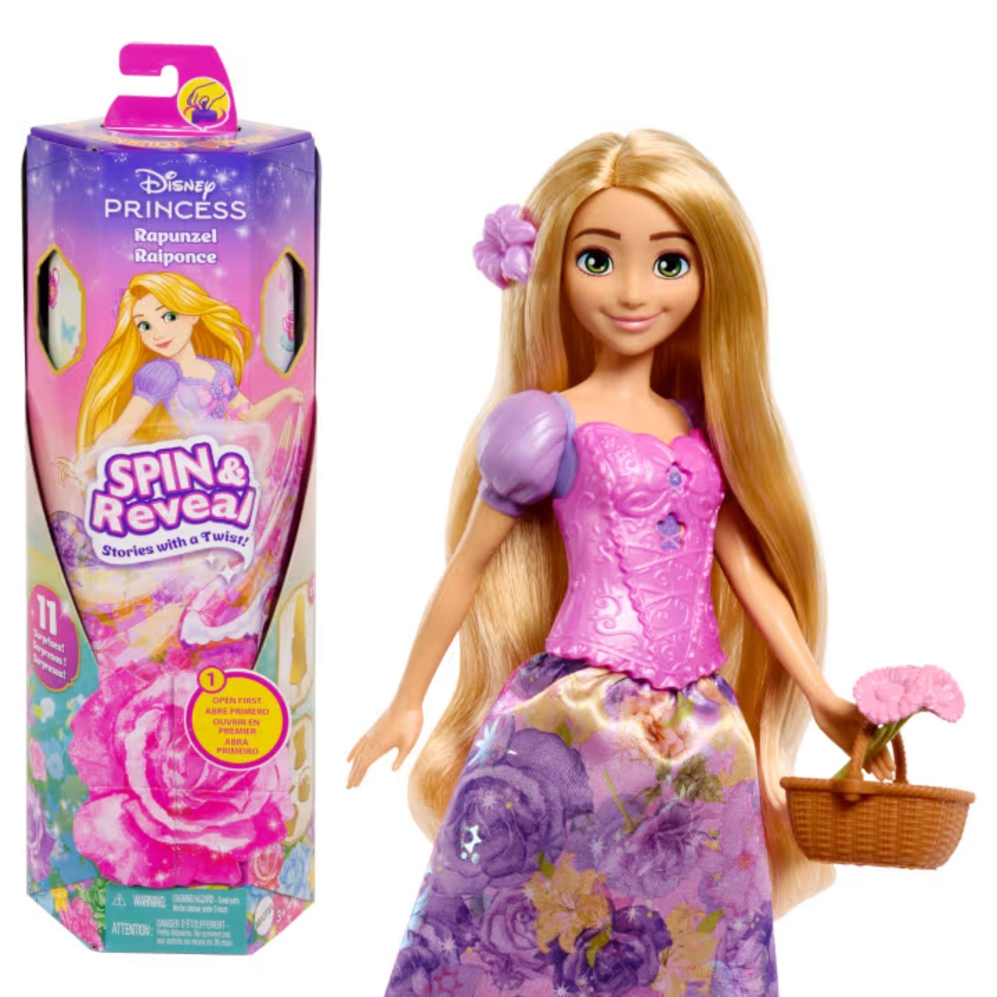 Disney Princess Spin & Reveal Rapunzel Fashion Doll With 11 Surprises