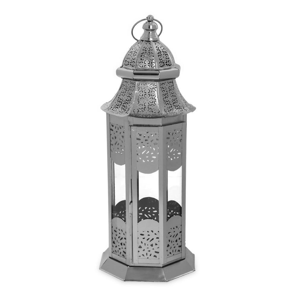 Aniq Lantern, Nickel - 18X52 Cm