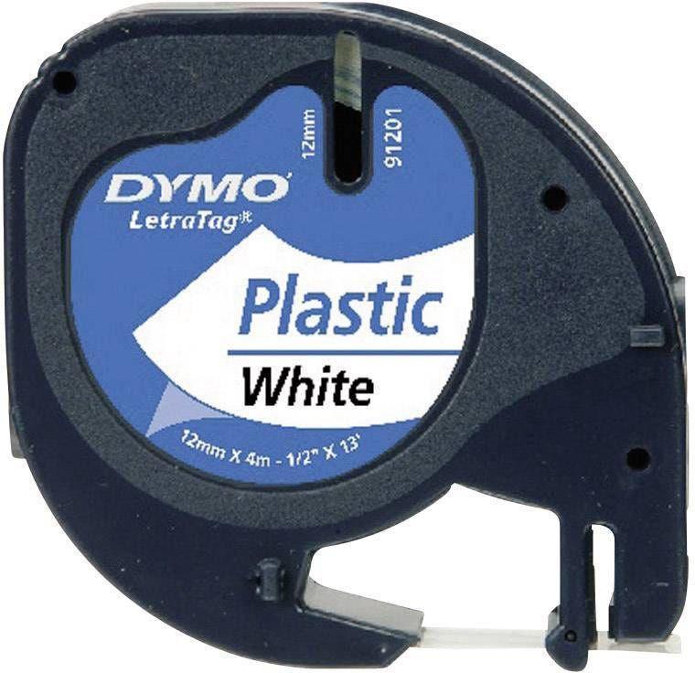 Dymo Letra Tag Tape - 9Mm X4 M - Plastic White-Dys0721660