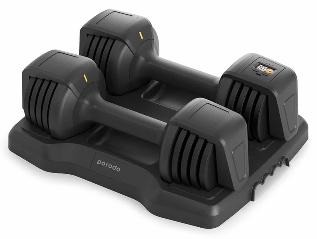 Porodo Smart Dumbbell / Adjustable Weight / Maximum Weight 5.7 kg / Built-in Speaker