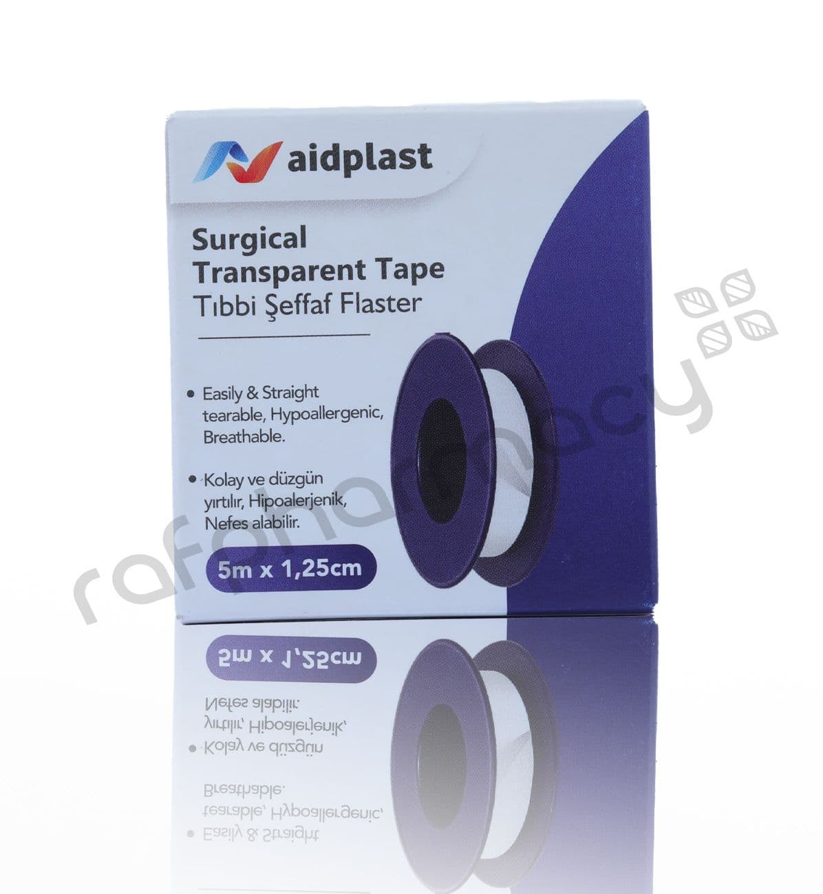 Aidplast Surgical Transparent Tape (5m x 1.25cm) (#V301, #20851)