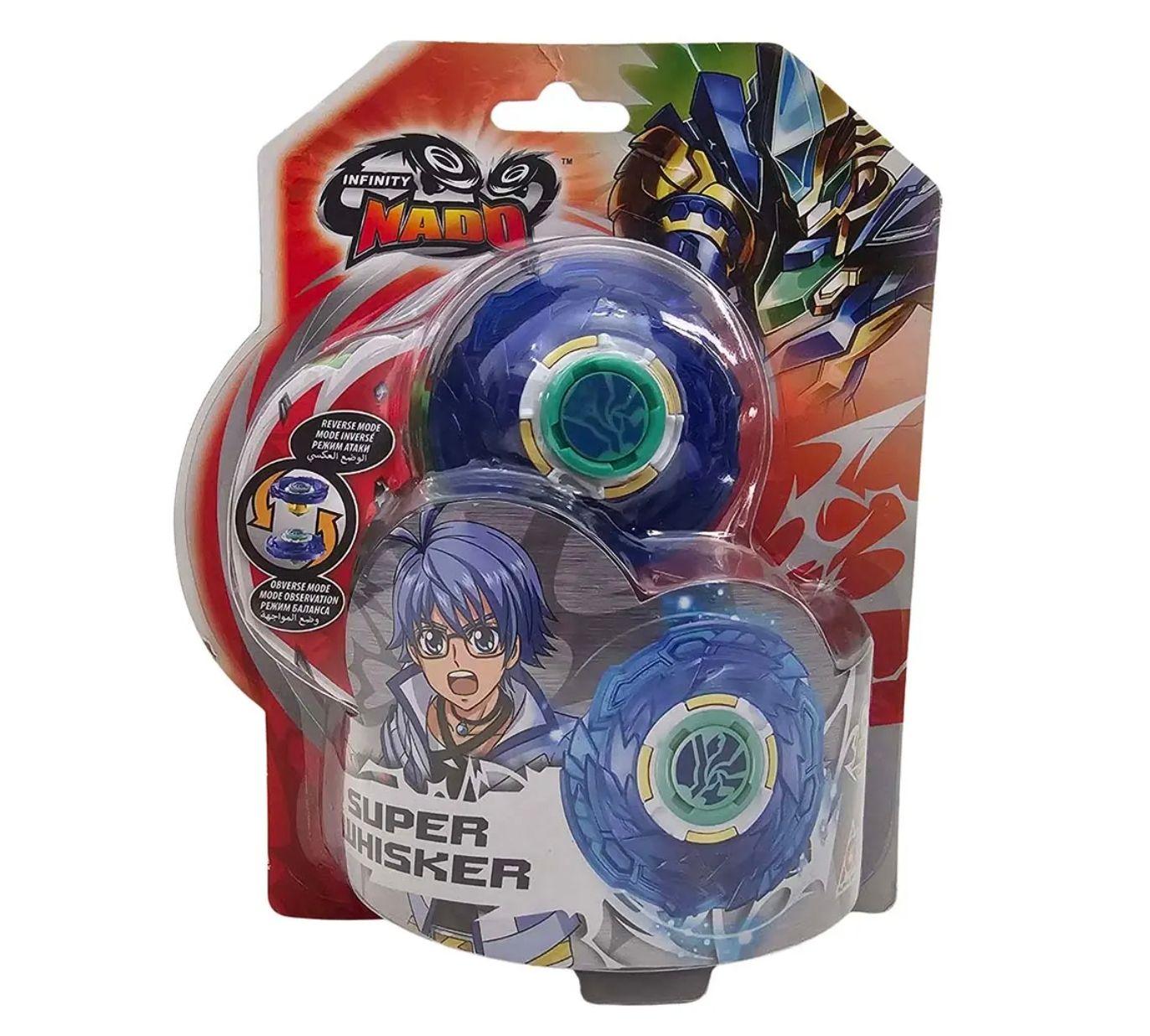 Infinity Nado Plastic Series Super Whisker Spinning Top With Launcher